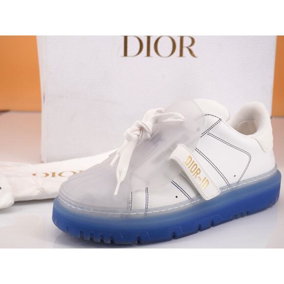 Christian Dior ID Player White Leather Platform Sneakers SZ 38 Trainer $1150